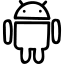 android hand drawn logo outline
