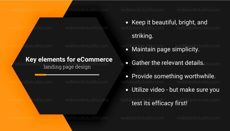 Key elements for eCommerce landing page design