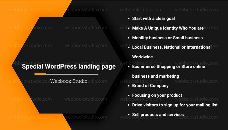 Special WordPress landing page