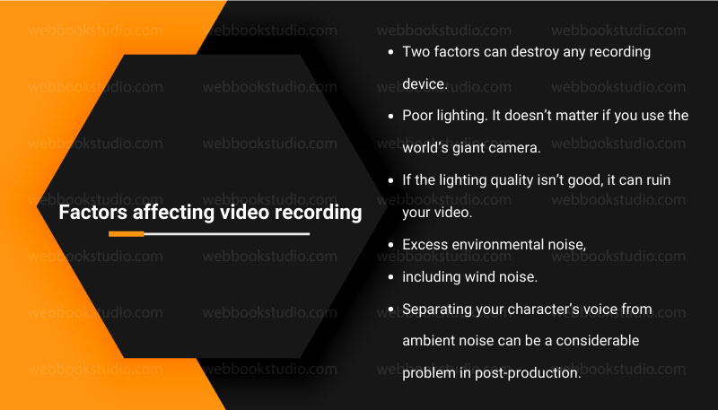 Factors affecting video recording