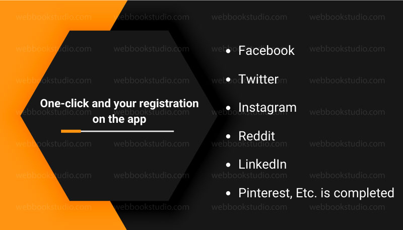 One-click and your registration on the app