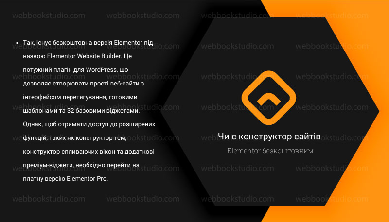 Чи є конструктор сайтів Elementor безкоштовним