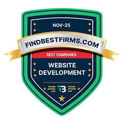 website development companies award warranty badge