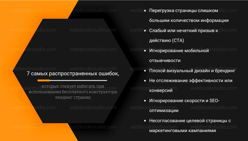 7 самых распространенных ошибок, которых следует избегать при использовании бесплатного конструктора лендинг страниц