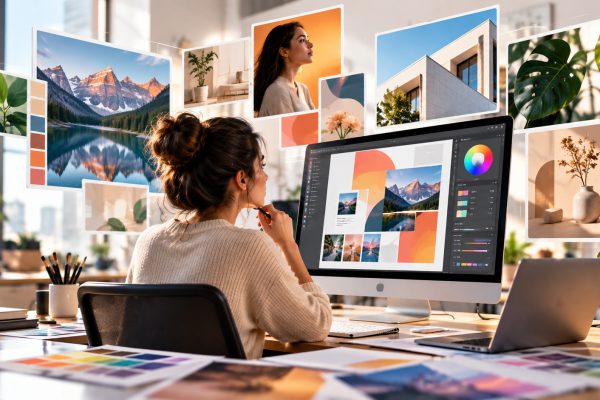 Modern Designer’s Creative Moodboard Workspace